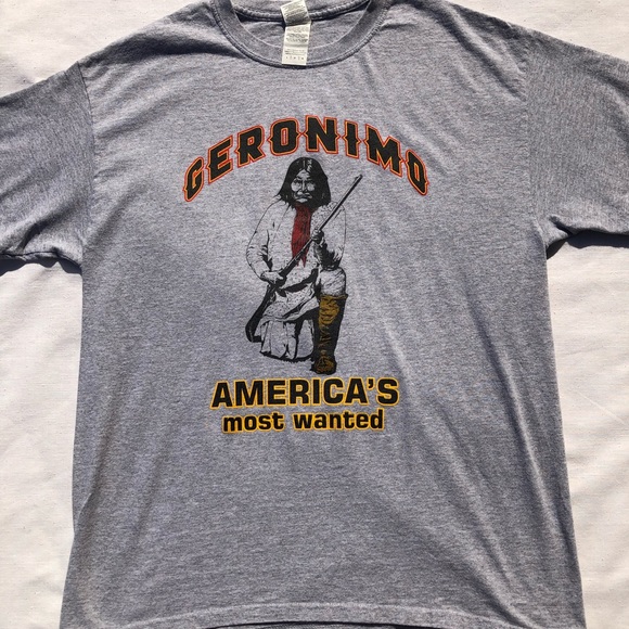 Geronimo Apache Uni-sex Short Sleeve T-Shirt LARGE - Picture 3 of 3